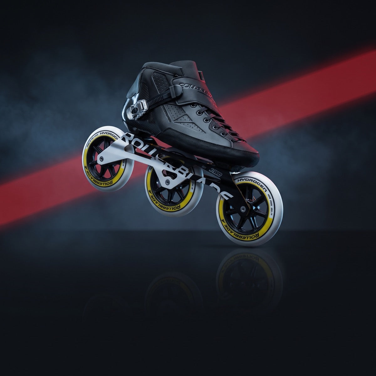 Speedskate mit drei 125-mm-Rollen