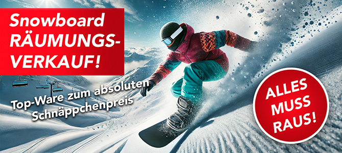 Snowboard-Ausverkauf